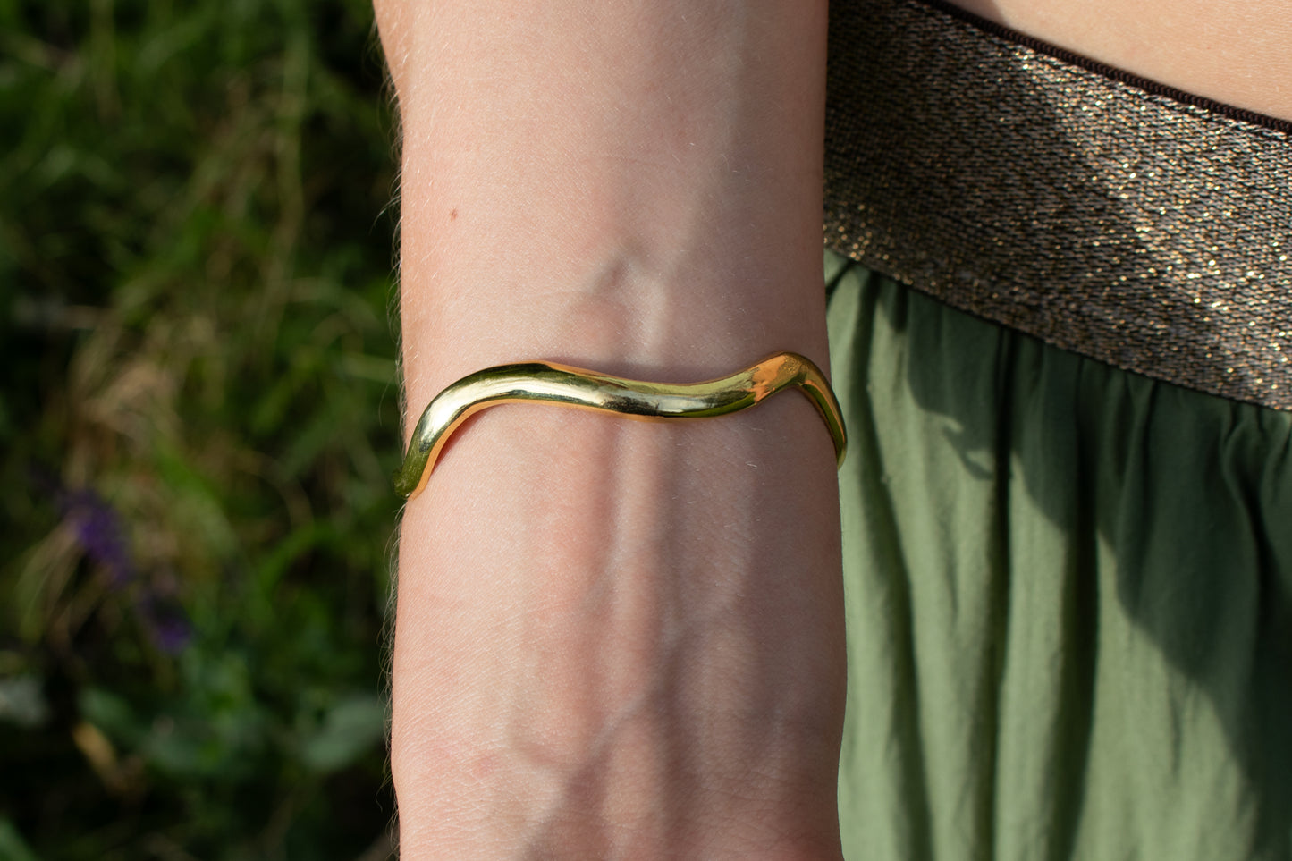 Gold Snake Cuff Bracelet