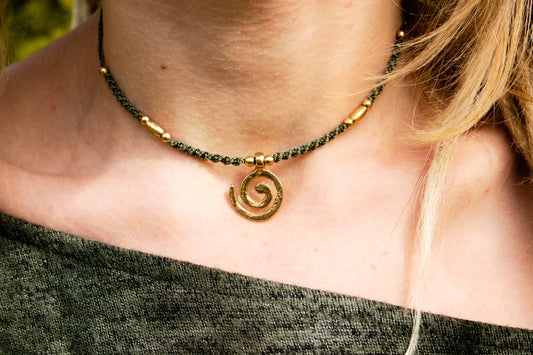 Spiral Charm Necklace