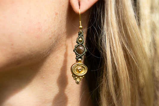 Handmade Green Labradorite Earrings