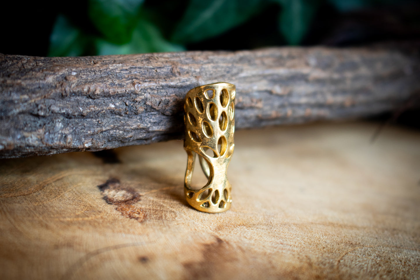 Tree of Life Brass Dreadlock Bead