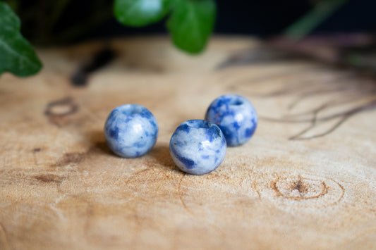 Set of Three Sodalite Dreadlock Beads