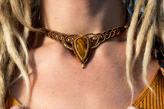 Golden Tiger's Eye Choker