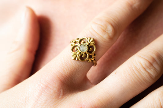 Vintage-Inspired Filigree Gold Ring