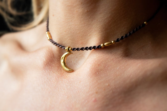 Lunar charm necklace