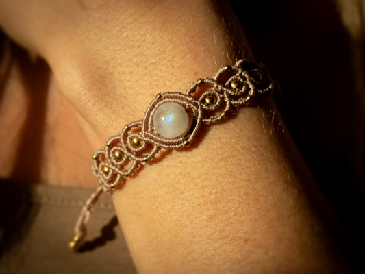 Moonstone Macramé Bracelet