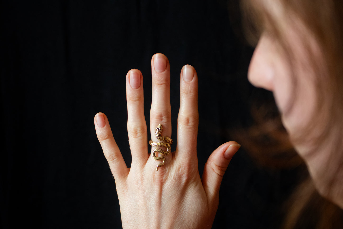 Golden Snake Ring
