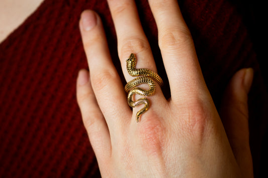 Golden Snake Ring