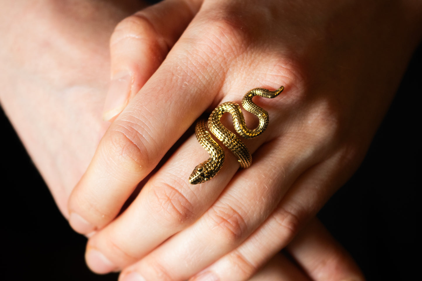 Golden Snake Ring