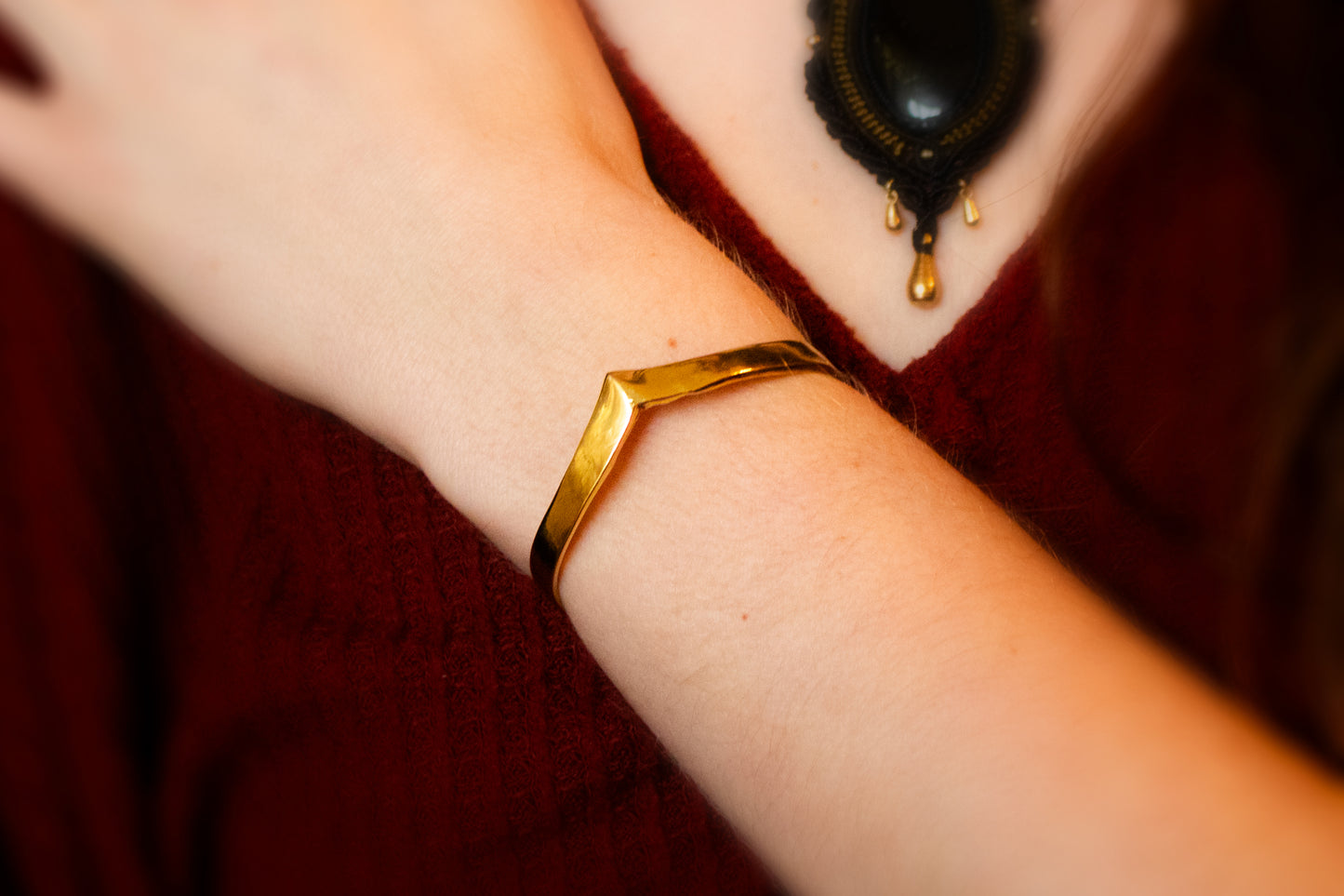 Wave Brass Bracelet