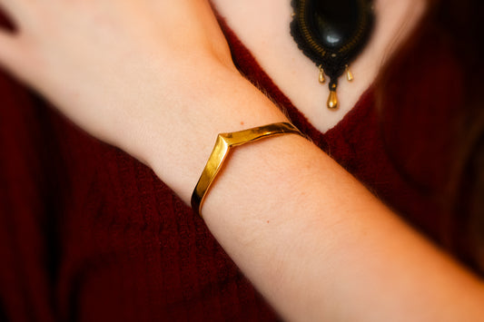 Wave Brass Bracelet