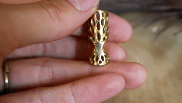 Tree of Life Brass Dreadlock Bead