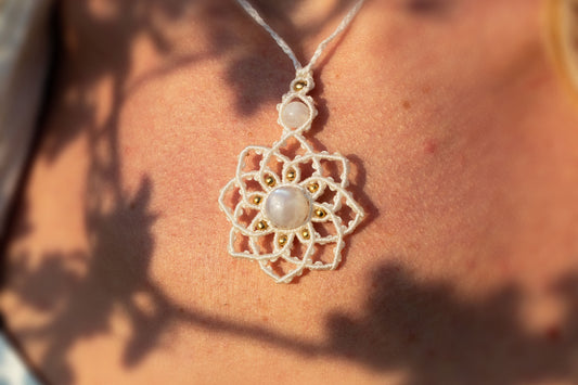 Mandala Moonstone Necklace