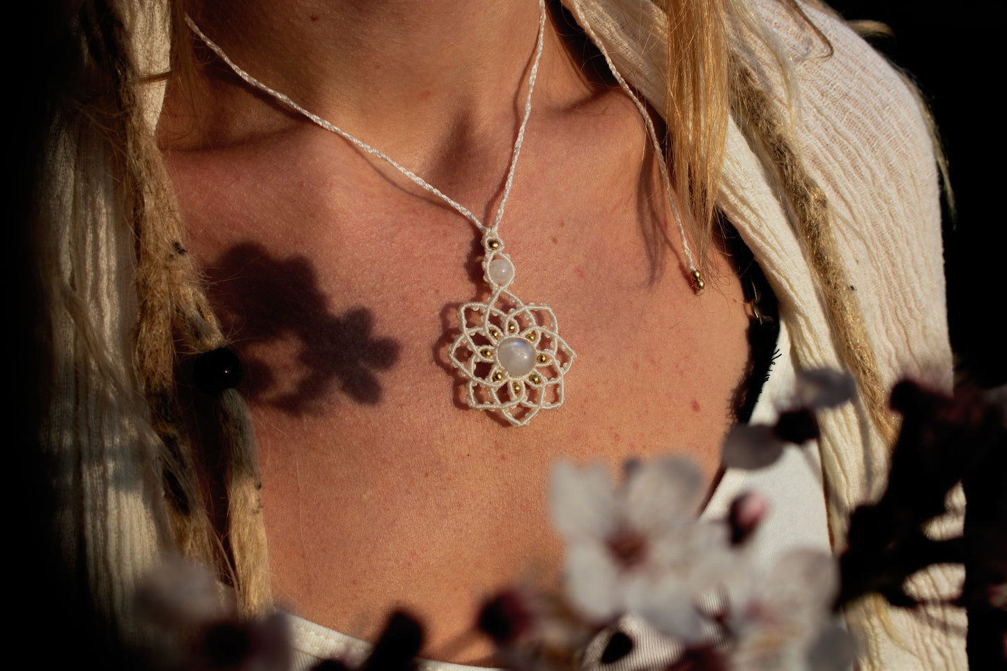Mandala Moonstone Necklace
