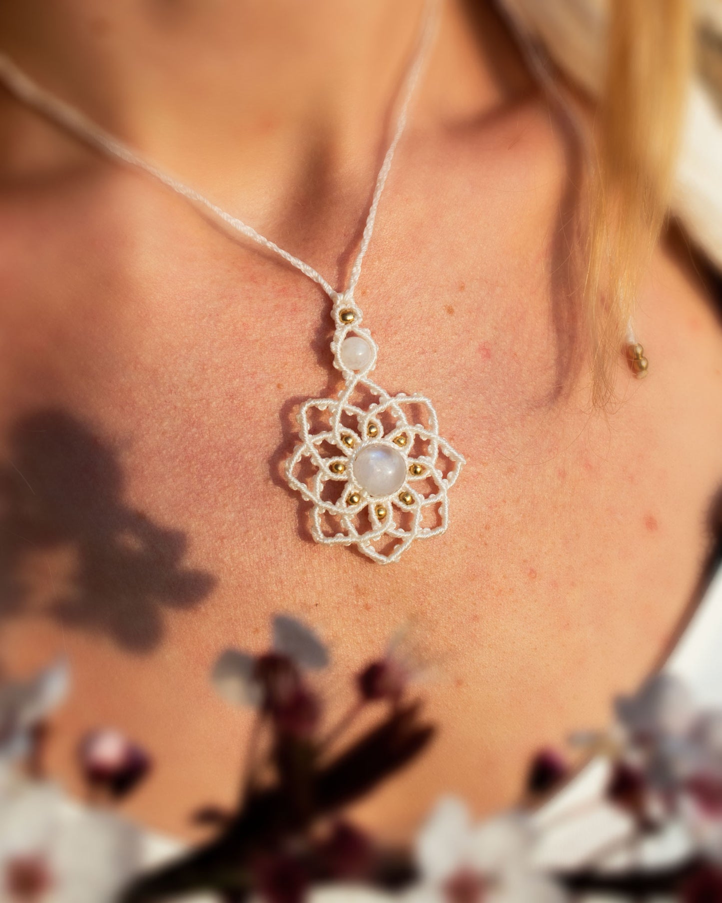 Mandala Moonstone Necklace