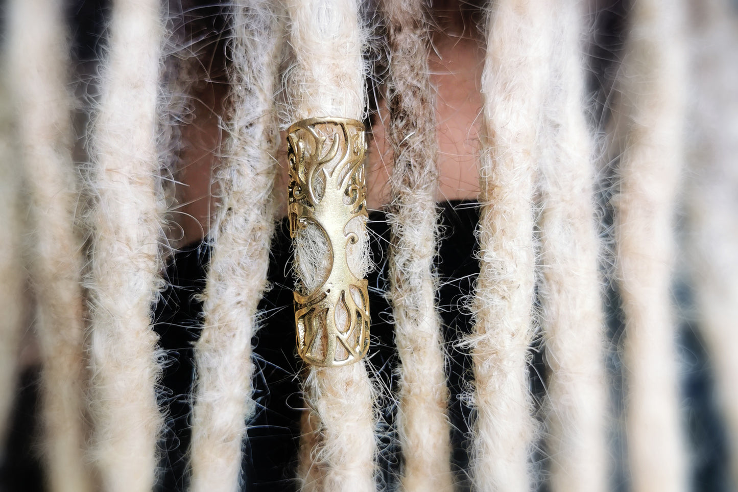 Golden Tree of Life Dreadlock Bead