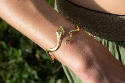 Gold Snake Cuff Bracelet