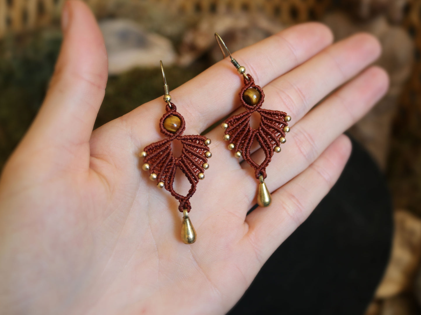 Little Elf Tiger's Eye Earrings