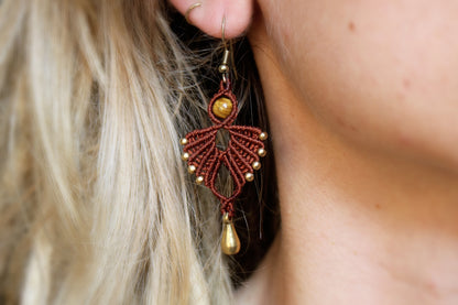Little Elf Tiger's Eye Earrings