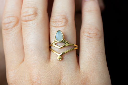 Boho Chic Ring– Available in Various Gemstones - Moonstone