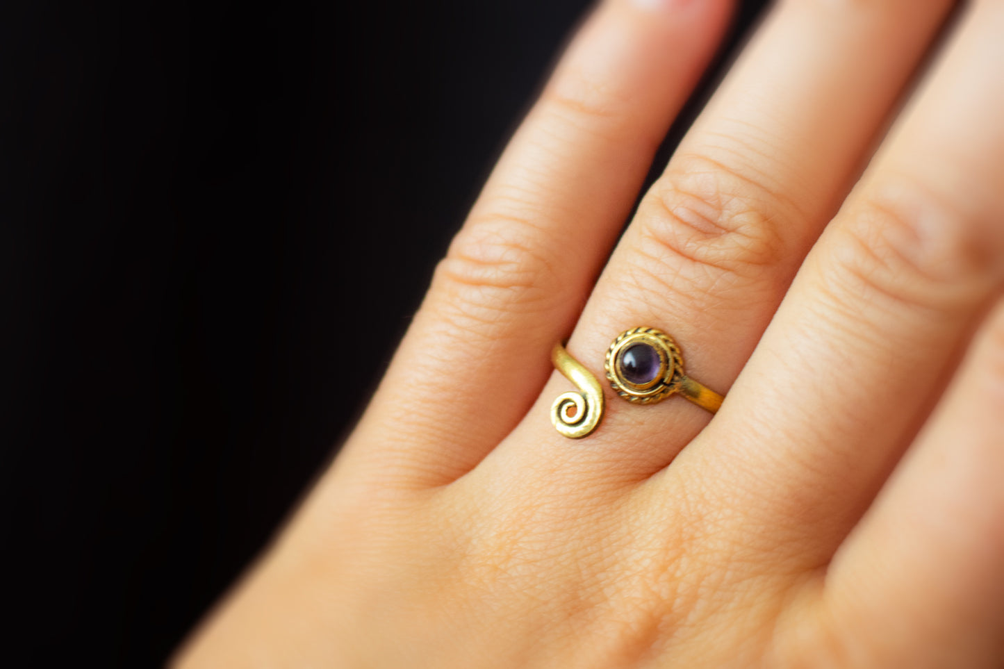 Spiral Gemstone Ring – Available in Various Gemstones