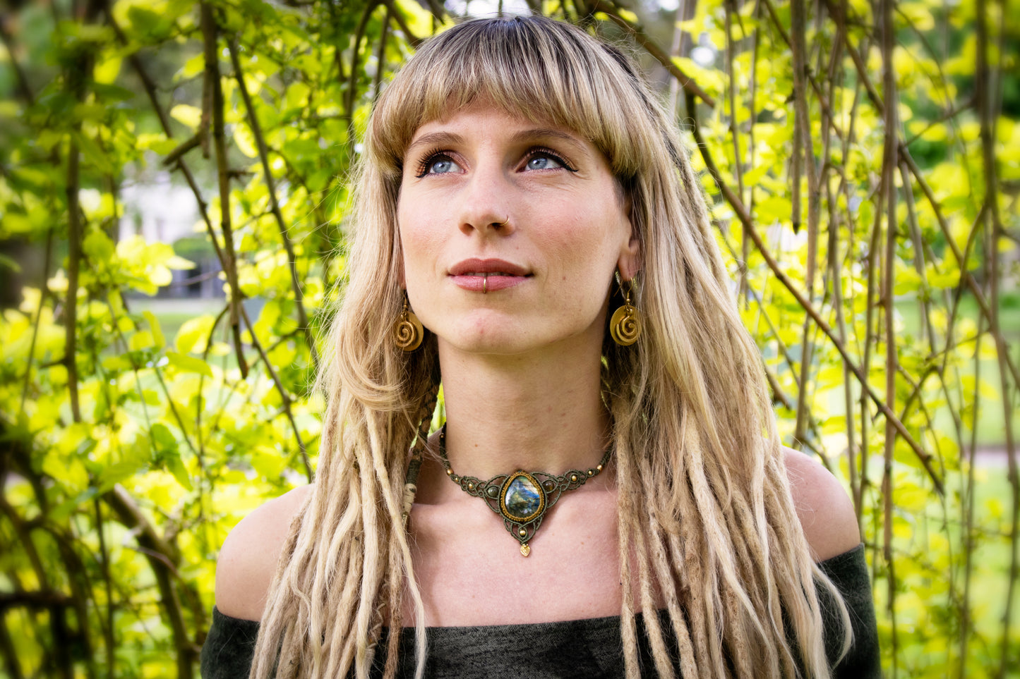 Spiral Brass Earrings
