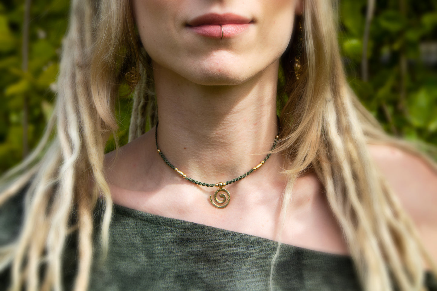 Spiral Charm Necklace