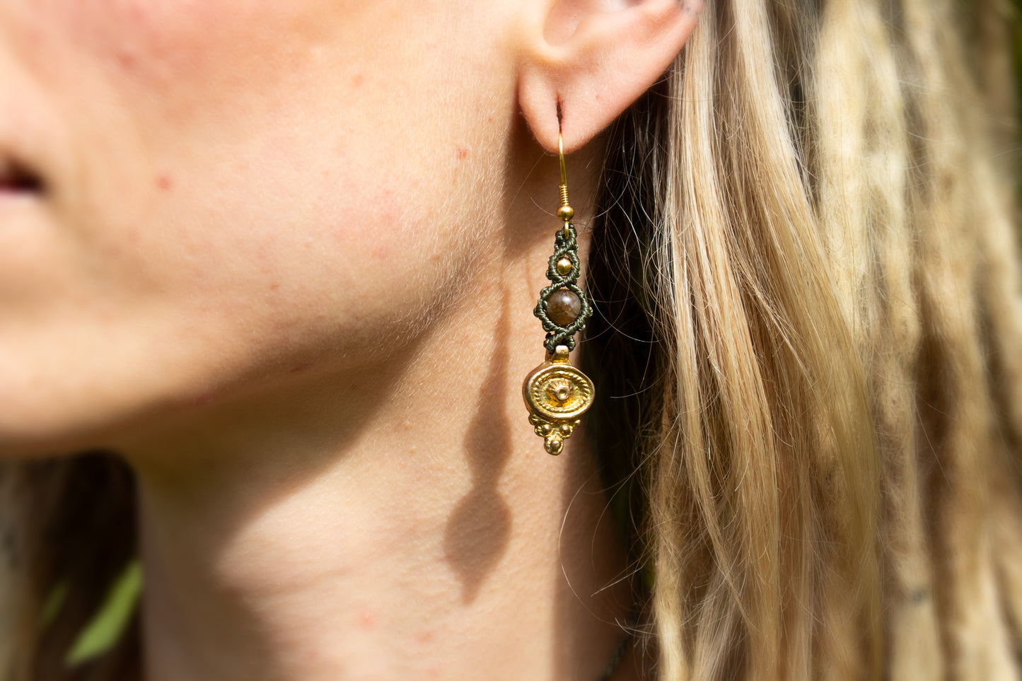 Handmade Green Labradorite Earrings