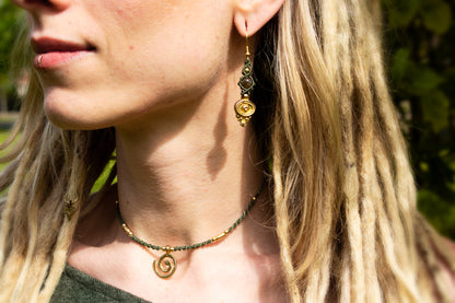 Handmade Green Labradorite Earrings