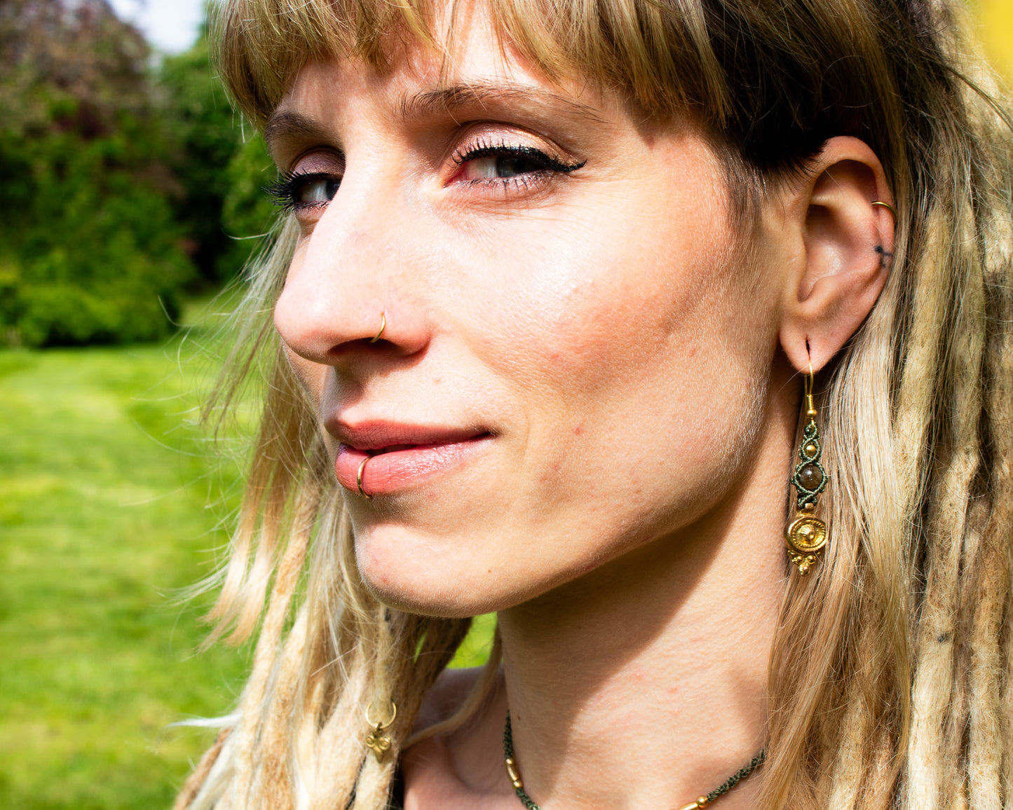 Handmade Green Labradorite Earrings