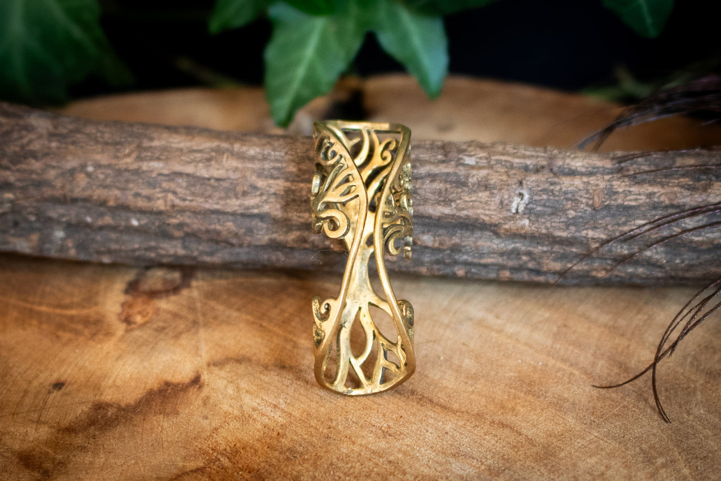 Golden Tree of Life Dreadlock Bead