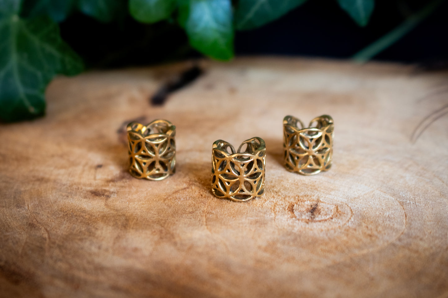 Flower of Life Brass Dreadlock Bead