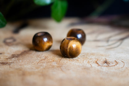 Tiger's eye dreadlock beads - Set of three