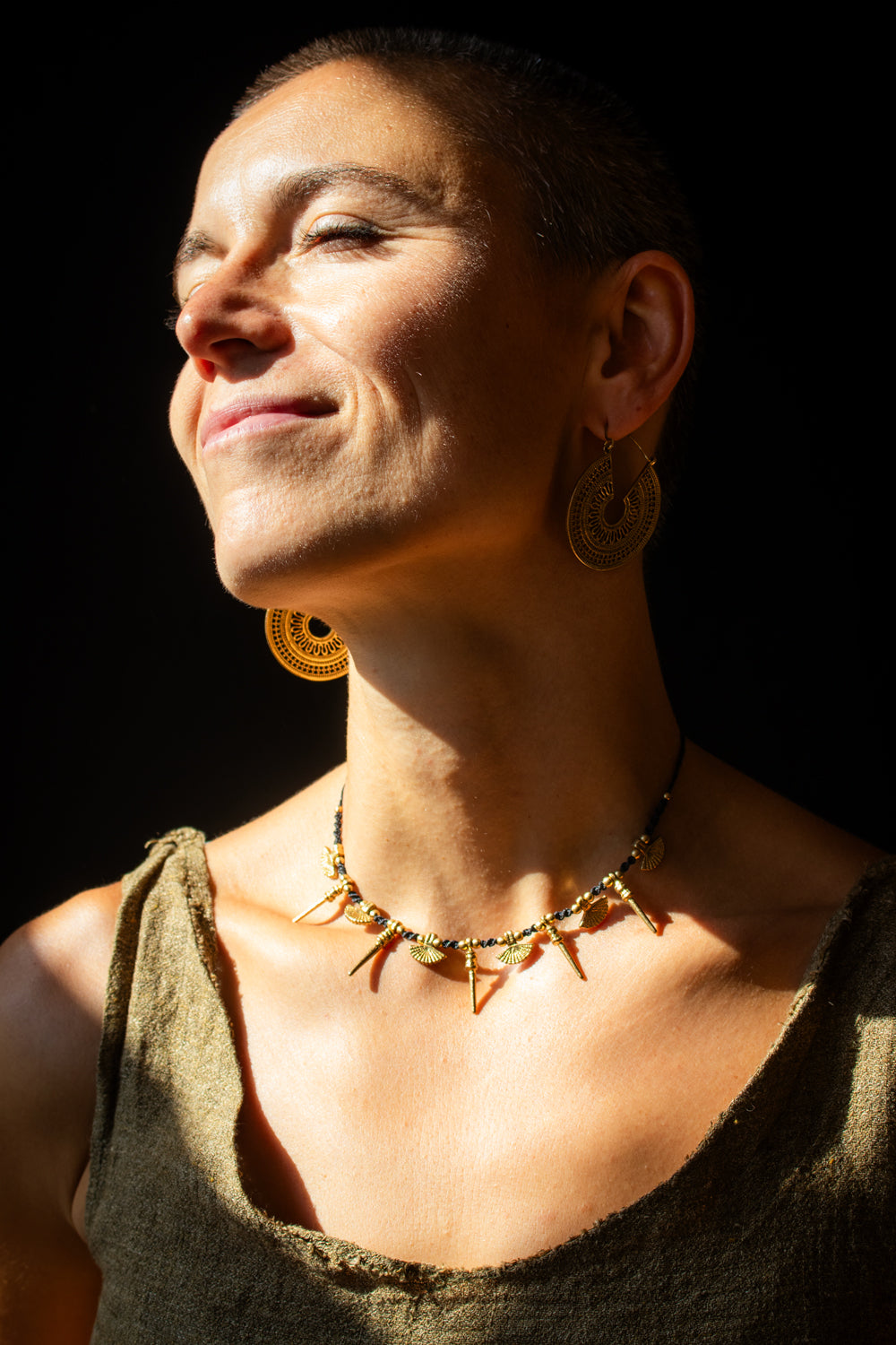 Tribal spike necklace