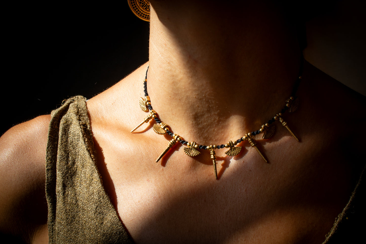 Tribal spike necklace
