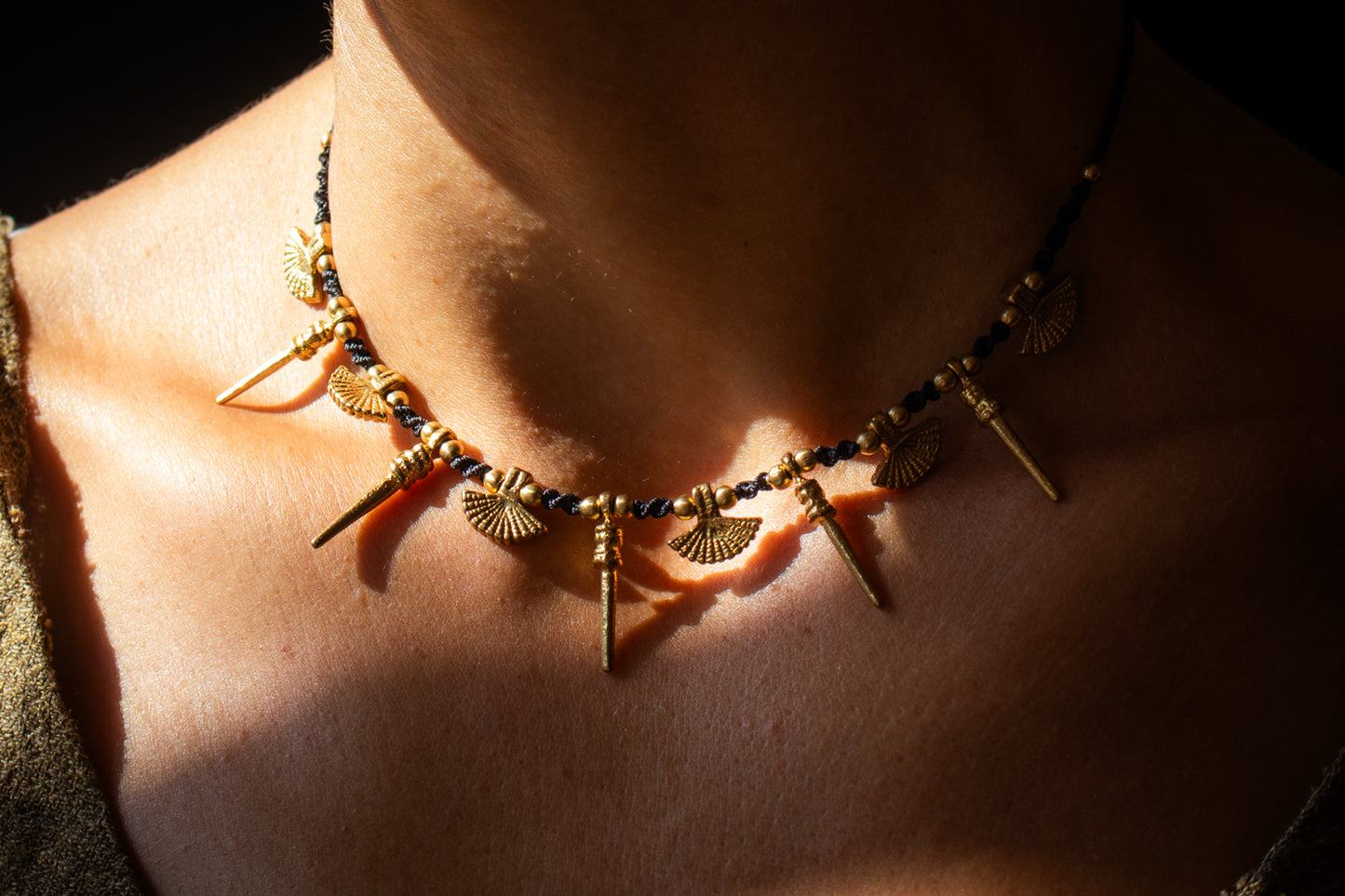 Tribal spike necklace