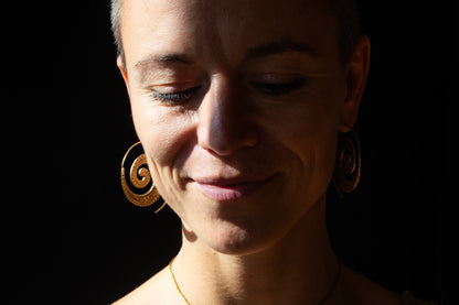 Big Spiral Hoop Earrings