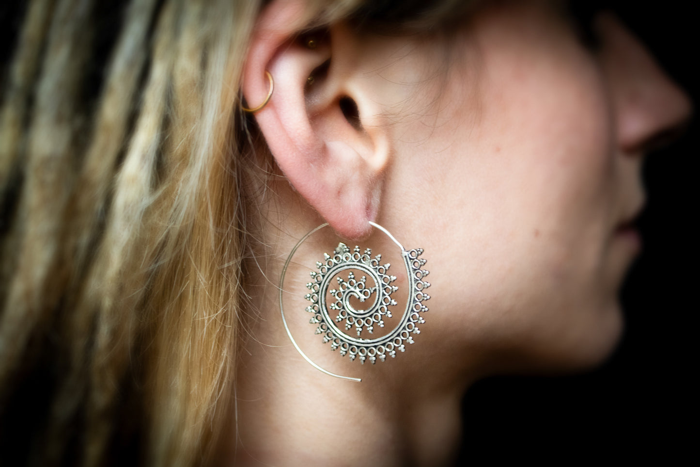 Tribal Spiral Earrings