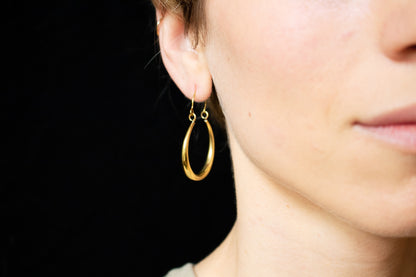 Golden Brass Hoop Earrings