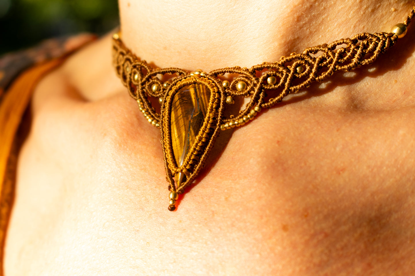 Golden Tiger's Eye Choker
