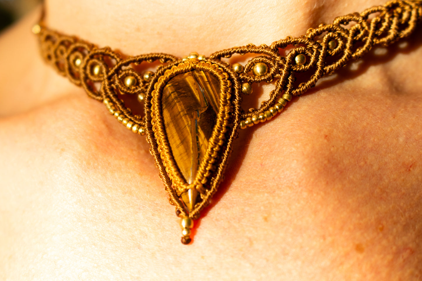 Golden Tiger's Eye Choker
