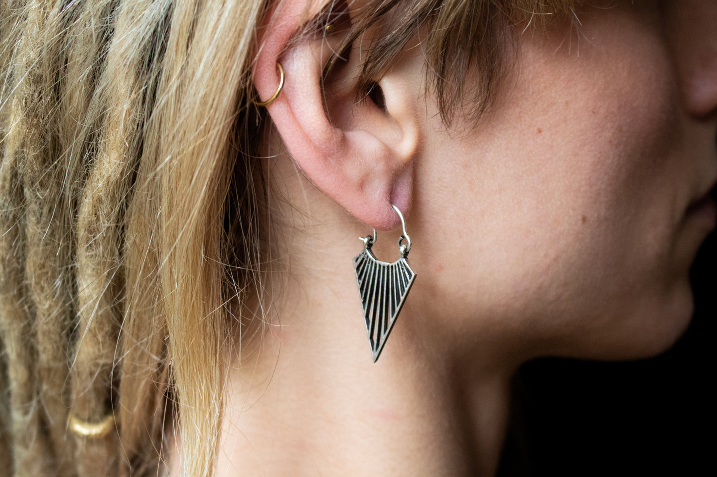 Geometric Silver Earrings