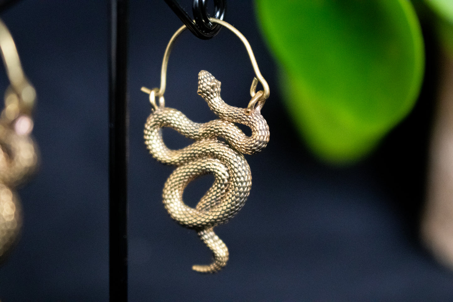 Bold Gold Snake Earrings