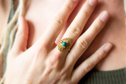 Golden Filigree Ring