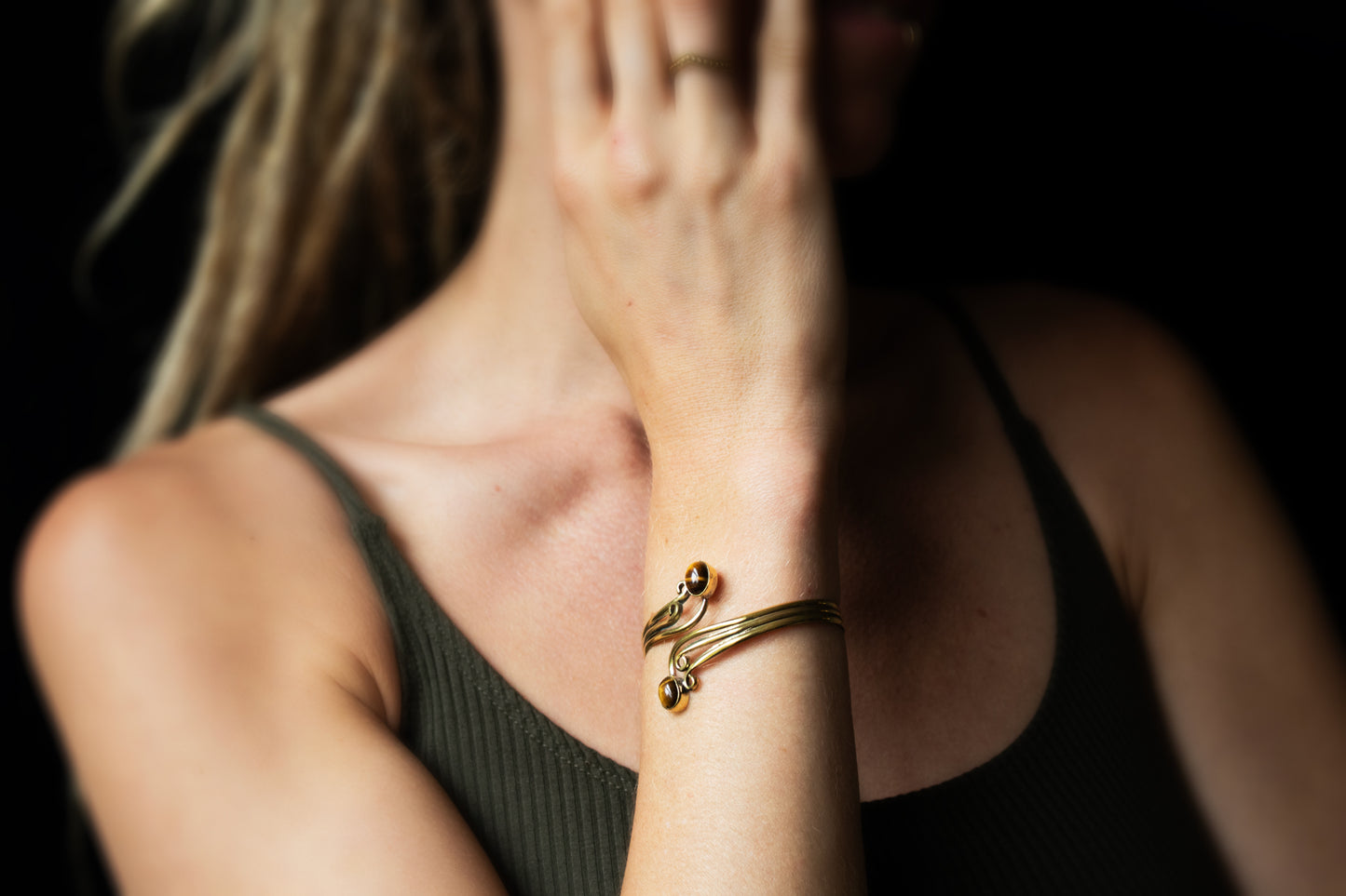 Gold Wire Wrap Gemstone Bracelet - Available in various gemstones