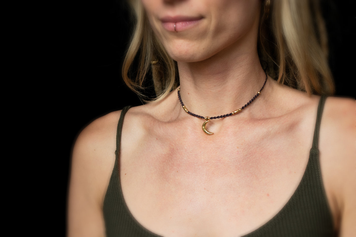 Lunar charm necklace