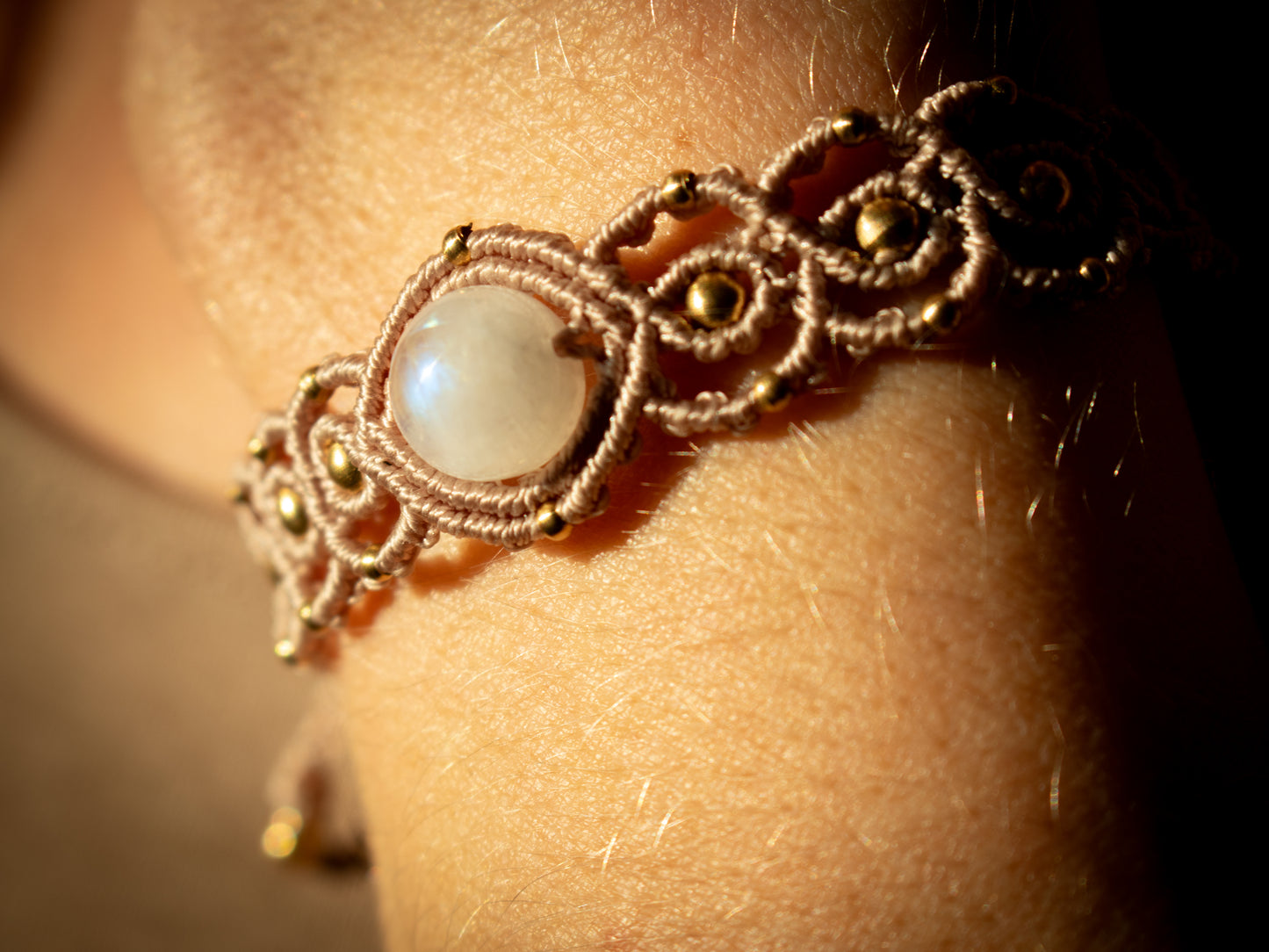 Moonstone Macramé Bracelet
