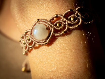 Moonstone Macramé Bracelet