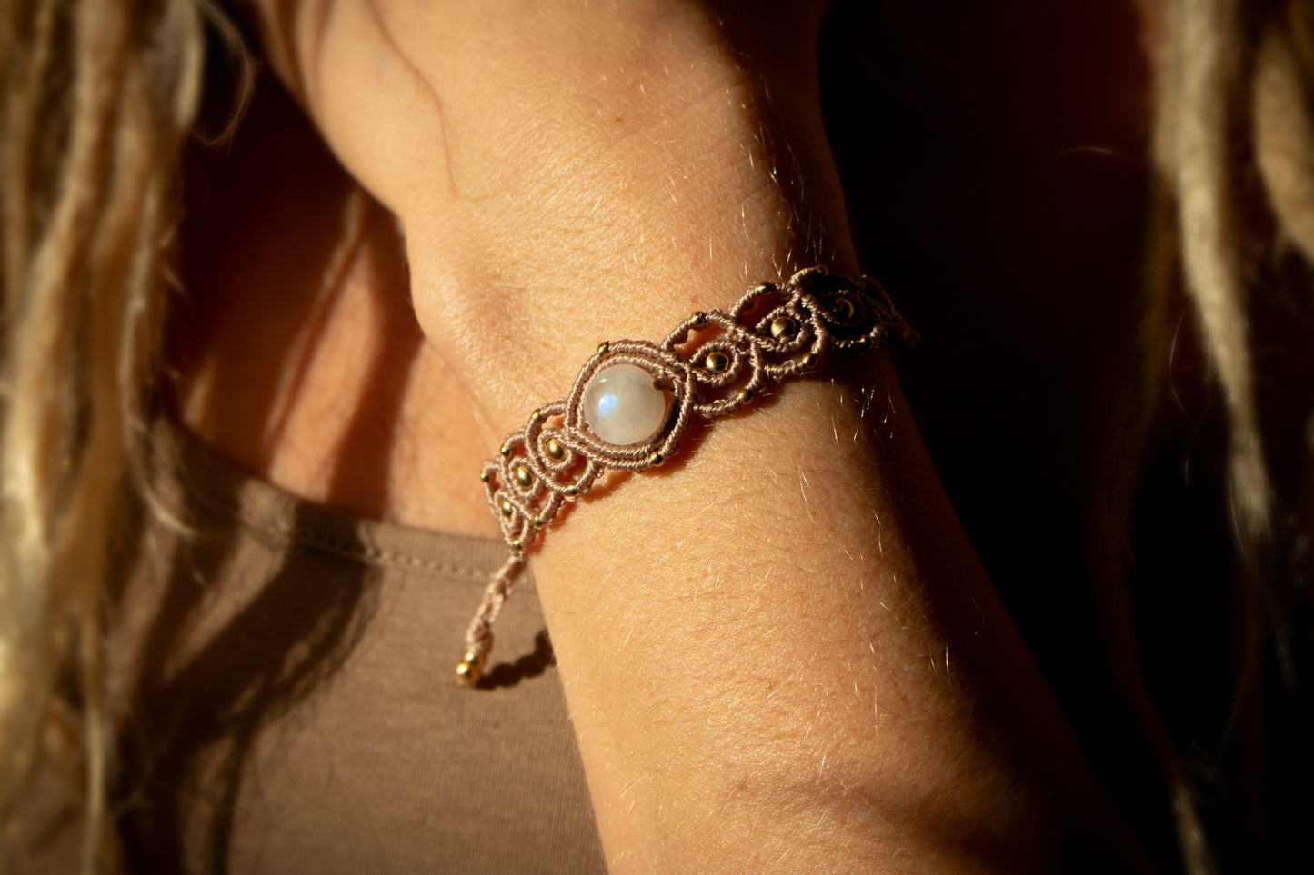 Moonstone Macramé Bracelet