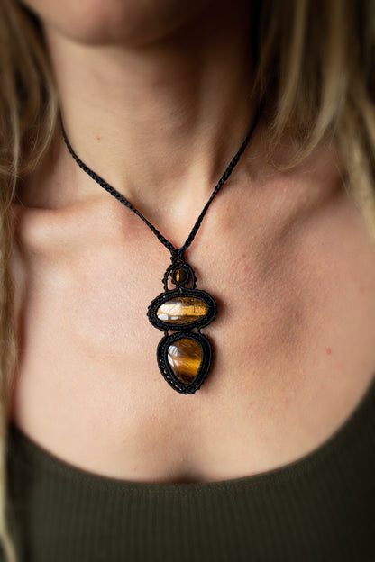 Double Tiger's Eye Harmony Pendant