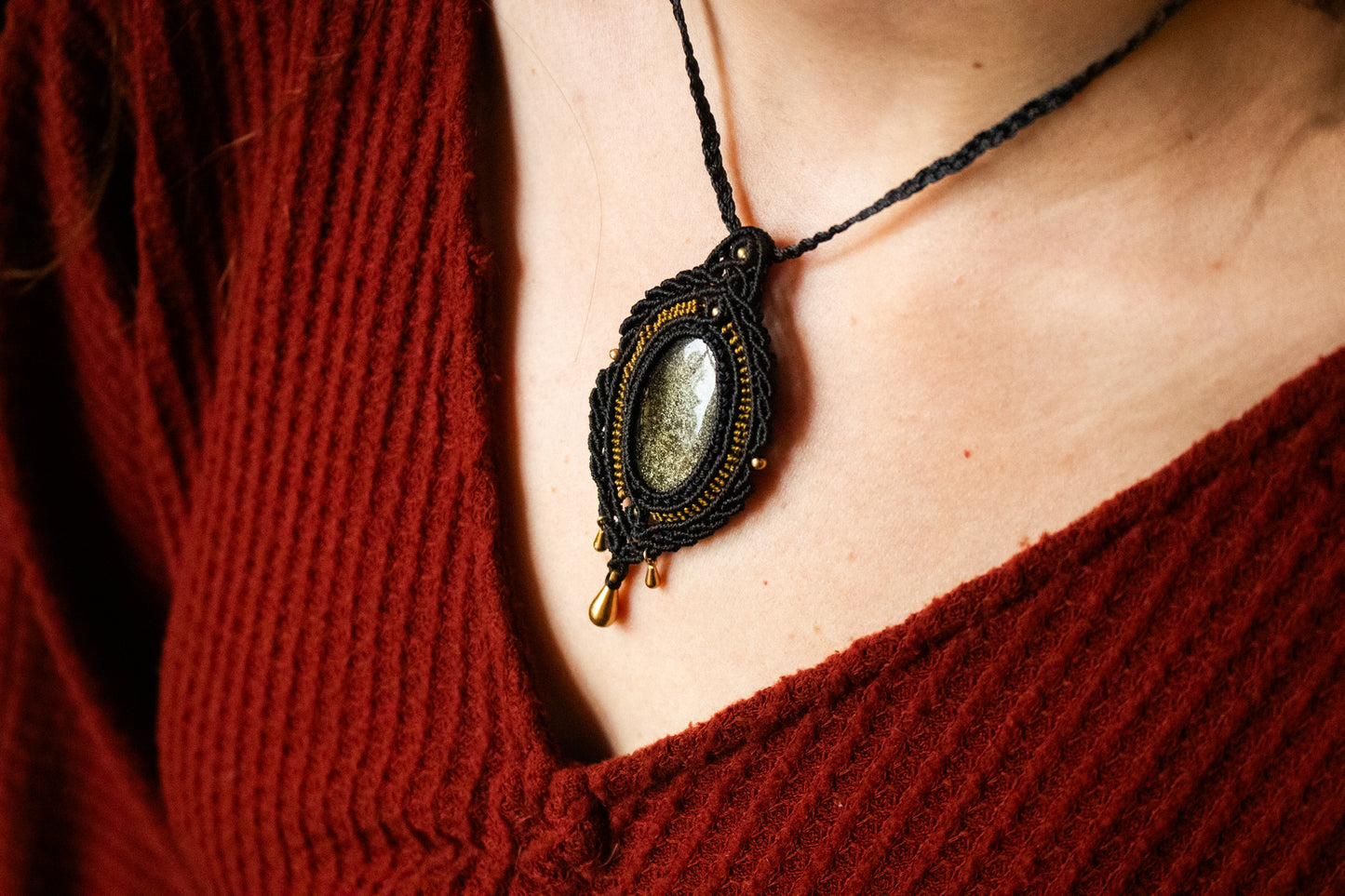 Black Obsidian Amulet